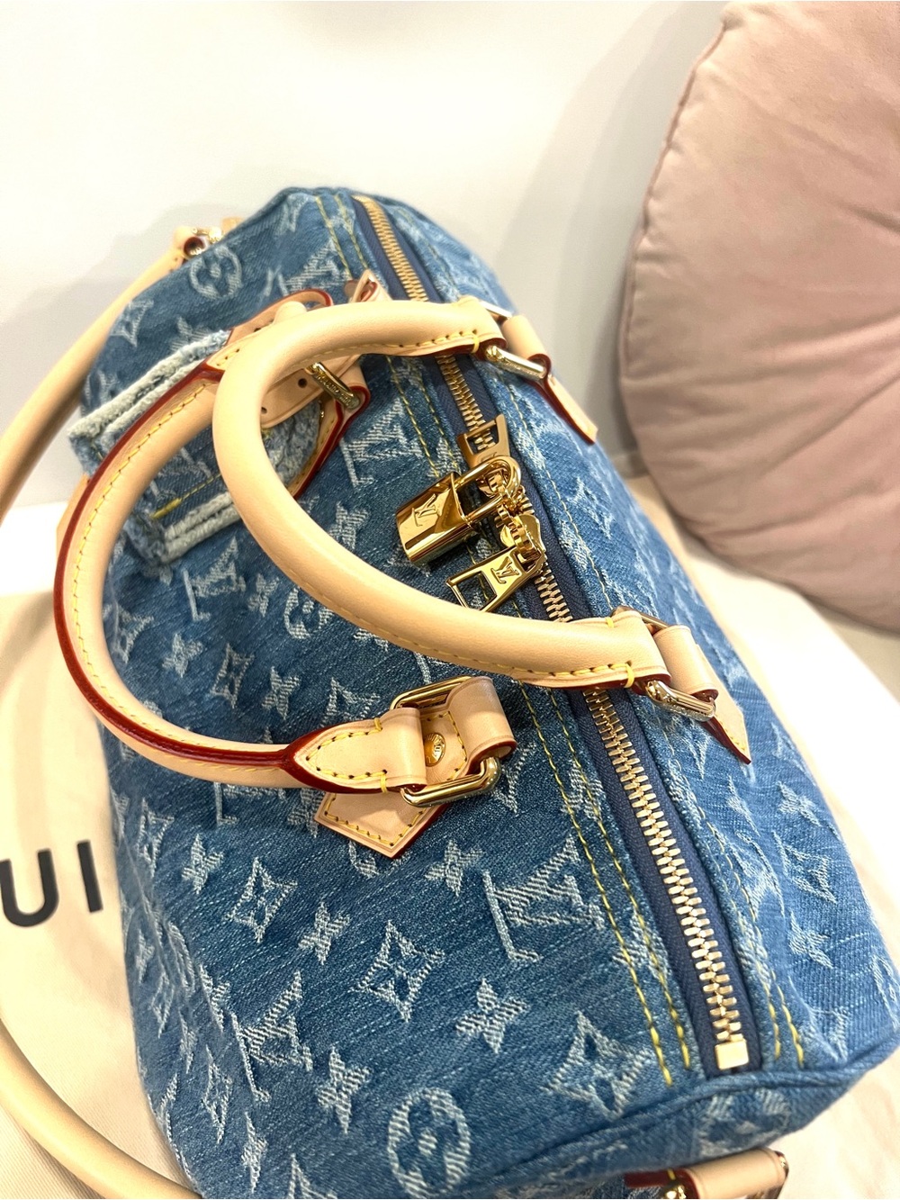 NEW🔥Louis Vuitton Denim Speedy Soft 30 - Picture 4 of 9
